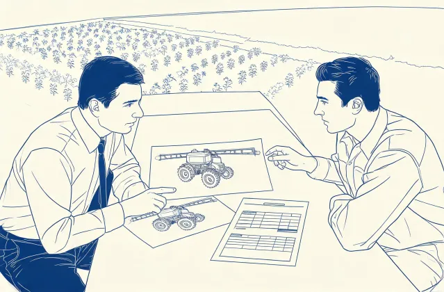 Agricultural procurement communication diagram